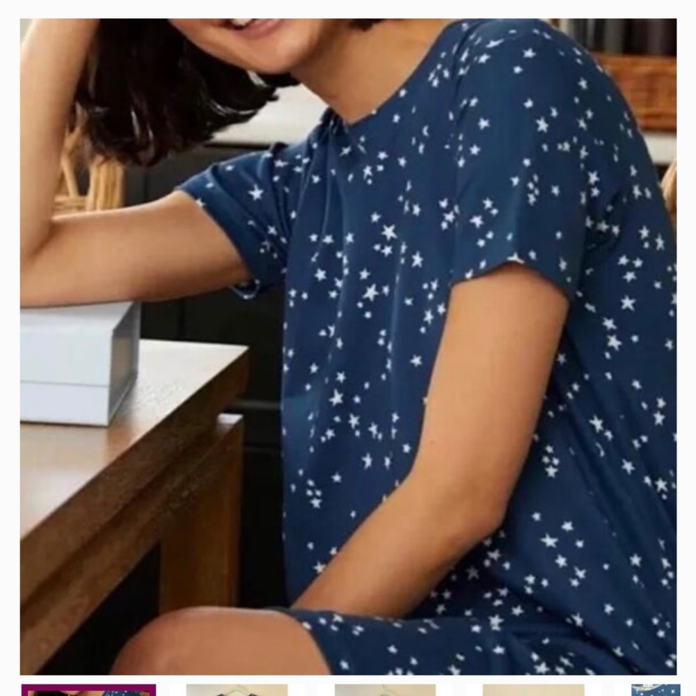 Like New - LAKE Pajamas Pima Crew Short Set in Midnight Star - Women's XXS